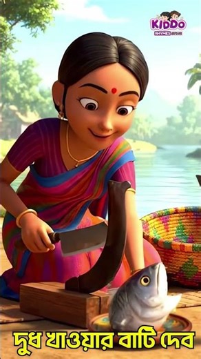 আয় আয় চাঁদ মামা | বাংলা ছড়া গান | Animated Bangla Rhyme | Kiddo Rhymes Bangla