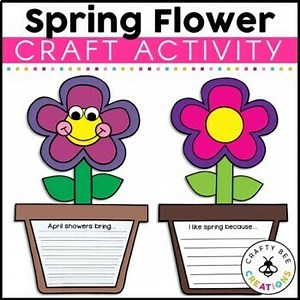 April Showers Bring May Flowers Spring Writing Craft Activity Bulletin Board Art