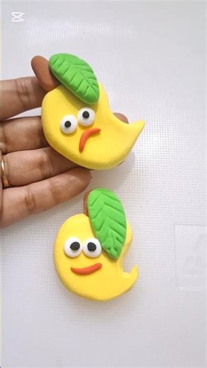 DIY idea 💞 How to make easily mango 🥭 with super clay #trend #funny #clay #vairal #clay #trend