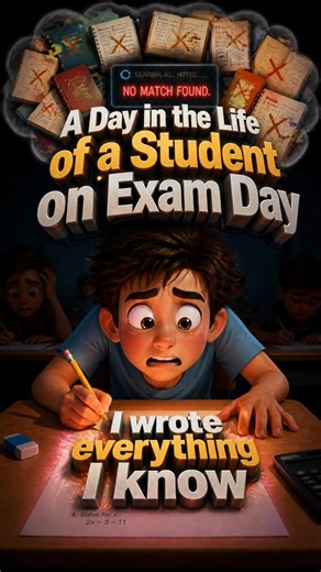 A Day in the Life of a Student on Exam Day📚