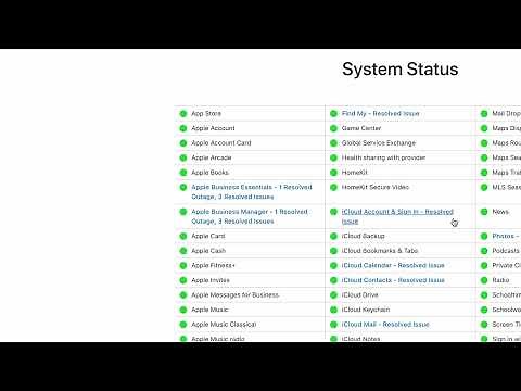 how to check apple server status