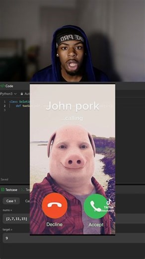 Arrion Knight | Computer Science on Instagram: "Easiest way to solve two sum with python #coding #python #programming #meme #programmingmemes #leetcode"
