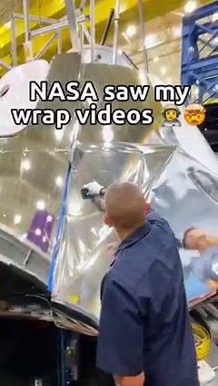 11M views · 199K reactions | Vinyl wrapped the Space Capsule for NASA ‍敖✨勞 Had to bring this one back with no music over it, just the raw sound at the facility ✨ #asmrsounds #vinylwrap #asmrvideo #space #NASA | Jay The Wrap Specialist | Facebook