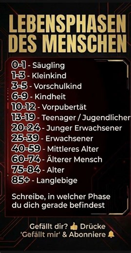 📊 Lebensphasen des Menschen: In welcher Phase bist du? 🤔