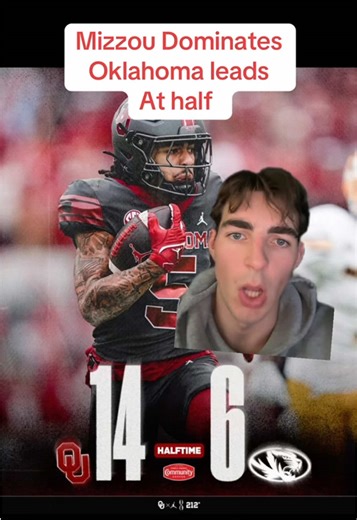 College Football: Mizzou dominates but Oklahoma leads #collegefootball #football #fyp #oklahoma #sports