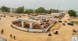 Update on the Ongoing Old City Gate Overhead Bridge, Minna. • Ongoing Abutment • ⁠Backfilling Layer Compaction. #fyp
