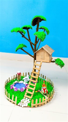 Building a Fairy Garden Treehouse Terrarium- Coconut Shell Craft Ideas #architecture #reels #share