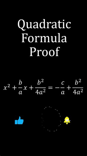 Proof of Quadratic #shorts #maths dont press the sound