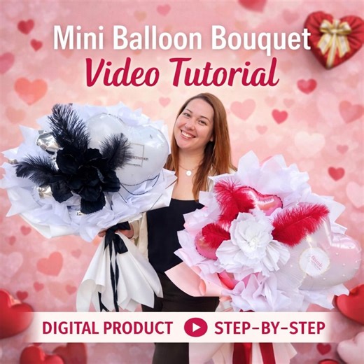 Mini Balloon Bouquet Tutorial | Course for Beginners | DIY | Graduation & Mother's Day Bouquet - Etsy