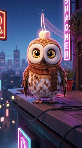 “The Glowing Marshmallow Miracle 🦊✨ | Cute Red Panda & Owl Story”