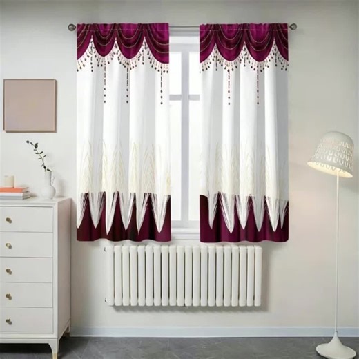 2 Piece Printed Curtains, Window Curtain, Background with Decor & Gold Pattern, Rod Pocket Design, Semi-Transparent Privacy Curtains #interiordesign #beddingset #homefurnishing #luxurydesign #linensheetsbenefits #bedroomdecoration #luxuryhomedecor #wallartprint #bedspreaddecor #fabricshopping