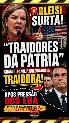 🚨 GLEISI PERDE A PACIÊNCIA e Ataca Bolsonaro Após Decisão dos EUA