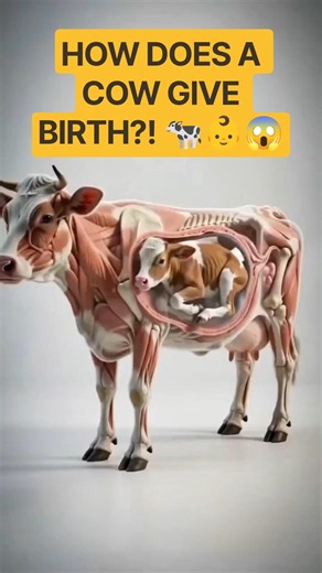How Does a Cow Give Birth to a Calf?#shorts