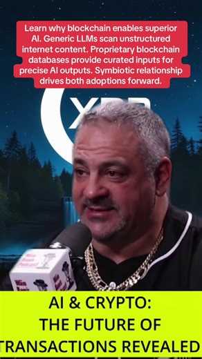 Learn why blockchain enables superior Al. Generic LLMs scan unstructured internet content. Proprietary blockchain databases provide curated inputs for precise Al outputs. Symbiotic relationship drives both adoptions forward. #wealthtransfer #llc #xrp #xlm #xrpnews