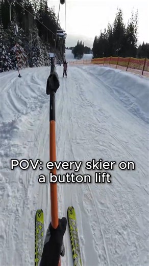 POV: Every skier on a button lift ⛷️ #shorts