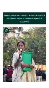 Mamata Banerjee Slams ED, Amit Shah Over Seizure of Party Documents Ahead of Elections.