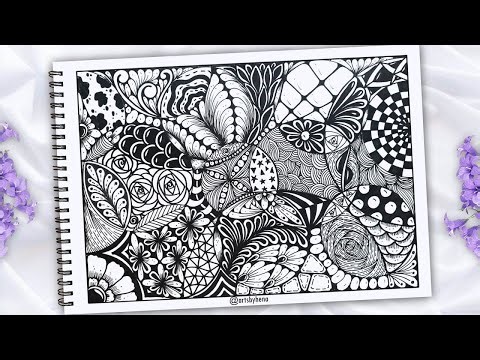 Zentangle Patterns for Beginners || How to Draw Zentangle Step by Step