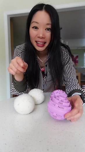 3.4K views · 49 reactions | The difference a laundry ball is filled with beads 4 types of earth mineral ceramic beads & 2 magnets, they each performing different functions. It’s supposed to mimic the ancient way of washing laundry by beating clothes over a rock. I really wanted it to work since it’s suppose to last a thousand washes, but it didn’t for me #laundryball #washerballs #deinfluencer #deinfluencing #washingclothes | Christine Lan | Facebook