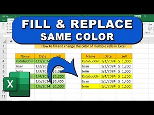 How to fill and change the color of multiple cells in Excel