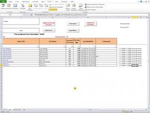 cataloging all the files in a folder and its subfolders, in excel