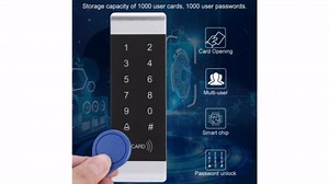 PUSOKEI 125KHz Card Reader, Access Control System Kit, Password Change Support, with Luminous Keyboard, for Door Entry System