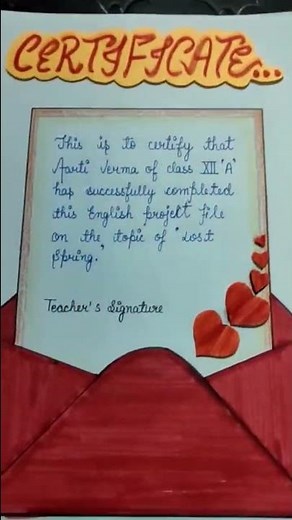 Introduction, Acknowledgement, certificate page decoration ideas.Project file of English class 12th.