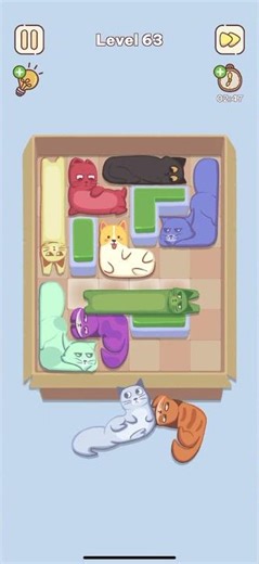 Satistory Tidy Up Level 63 – Completing the Cat and Dog Puzzle (3 Stars)