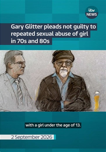 Gary Glitter, 82, whose real name is Paul Gadd, is accused of offences against the girl between 1978 and 1981, after allegedly giving her chocolate and inviting her to his home in Kensington and Chelsea, west London. The former pop-star appeared via videolink from HMP Channing Wood where he denied four charges of indecent assault, two counts of indecency with a child, and two charges of sexual intercourse with a girl under the age of 13. A three-week trial will start on November 22 next year. #c