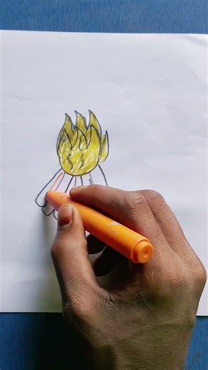 Holika Dahan drawing Easy #shrots #drawing