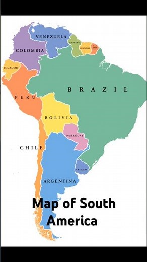 South America Map | Countries, Borders & Geography Explained | #english#mapology#usaamerica