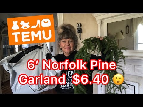 Must See! Huge Temu Norfolk Pine Garland Christmas Decorations Haul! (not sponsored)