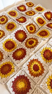 1.6K views · 1.2K reactions | How to make a sunburst granny square! Find the slower, in depth tutorial on my YouTube!!! #CrochetTutorial #CrochetPattern #FreeCrochetPattern #SunburstGrannySquare #GrannySquare #GrannySquareLove #GrannySquarePattern #GrannySquareTutorial #SunburstSquare #crochetreel | Okie Girl Bling'n'Things | Facebook