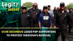 67K views · 579 reactions | The Peoples Democratic Party (PDP) on Monday, January 20, led by its chairman, Uche Secondus, protested against the Supreme Court’s judgment that nullified Emeka Ihedioha’s election as the governor of the Imo state. The leaders of the party are demanding for the review and reversal of the supreme court Supreme court judgement that brought in Uzodinma of APC as the Governor-elect of Imo state. | Legit.ng | Facebook