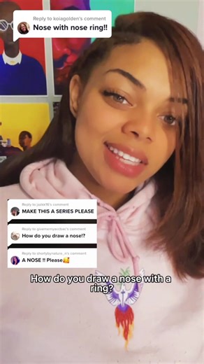 How to Draw a Nose with a Nose Ring Tutorial