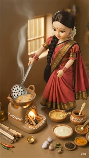 Miniature Kitchen: Making Crispy Onion Pakodas & Tea #asmrcooking #miniaturecooking #doll