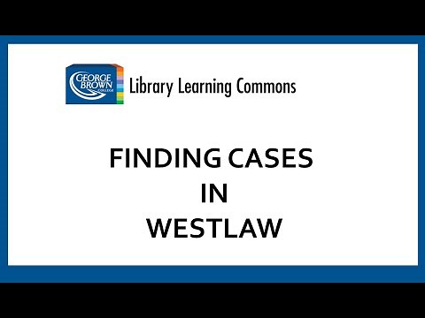 Finding Cases in Westlaw