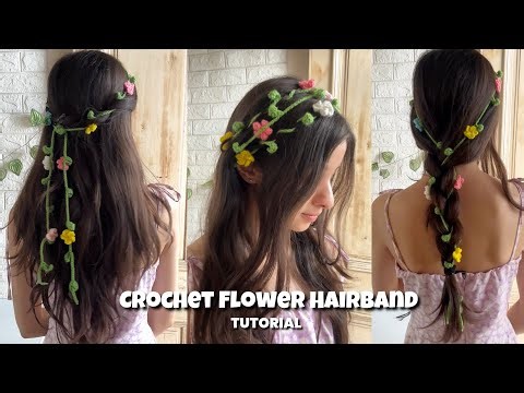 How to Crochet a Floral Tiara Hairband ✨ Easy & Pinteresty Headband Tutorial