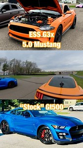 41K views · 44 reactions | Ess g3x Mustang vs stock GT500 Good reference #mustang #singleturbo #10speed #s550 #whipple #ess #essg3x #mustangfanclub #trc #streetrace #realstreet #gt500 #gt350 #powercruise #powercruiseusa #brainerdinternationalraceway #shelby #dct | 651MyGarage | Facebook