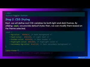 How to Create a JavaScript Toggle Button for Light/Dark Mode with CSS Variables