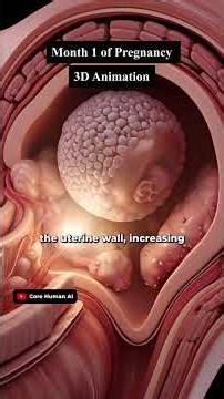 1 Month of Pregnancy | 3D Animation