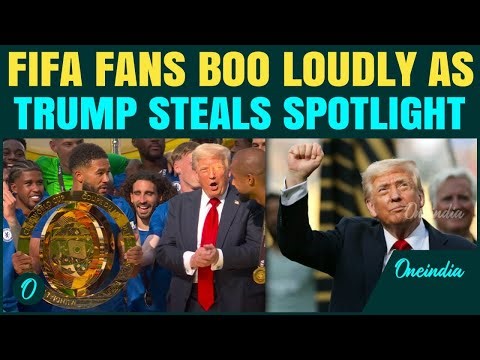 VIDEO: Trump BOOED By Fans At FIFA Final After Entering Stadium | Photobombs Chelsea's World Cup Win
