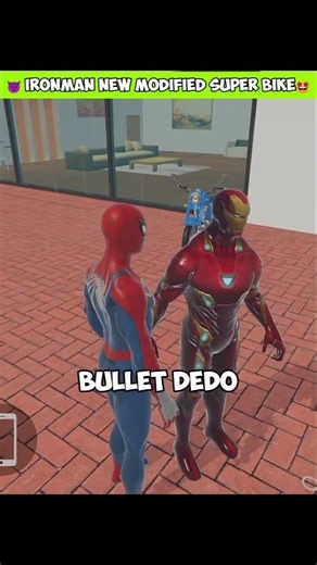 SpiderMan Modified IronMan's Bike😈🎉|Indian Theft Auto|| #shorts #gta #viral #indianbikedriving3d