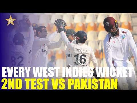 West Indies All Wickets Compilation & Highlights 🏆 | 2nd Test 2025 | PCB | MR1K