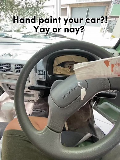 Who else want to hand paint your own car?! #carpainting. Watch #2drestaurant artists in the work turning a Japanese car into a work of art #3dto2d. Credit: Vanessa Thanh vu ( 2d Desinger and Owner) @mia_lartson (Chicago Muralist). More details on #2drestaurant Instagram account.