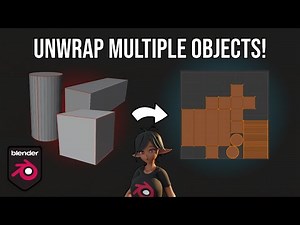How to UV Unwrap Multiple Objects onto One UV Map!