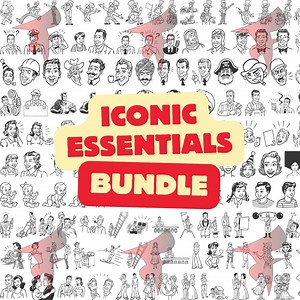 SVG Vector Clipart Bundle, Vintage Cartoon Characters, Hand-drawn Cartoon Vector Art, Graphic Elements Set, Digital Design Elements - Etsy