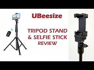 Ubeesize TRIPOD STAND & SELFIE STICK REVIEW - 51" Extendable Tripod Stand With Bluetooth Remote