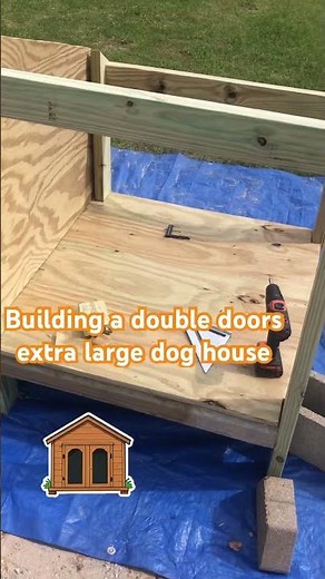 Building a double doors extra large dog house #doghouse #diy #handmade