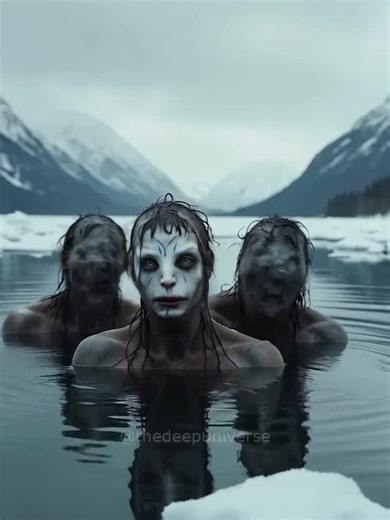 Who dares to face the icy depths? #frozenfear #unearthlyencounters #scary