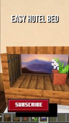 Easy Hotel Bed Build in Minecraft 🛏️ #shorts
